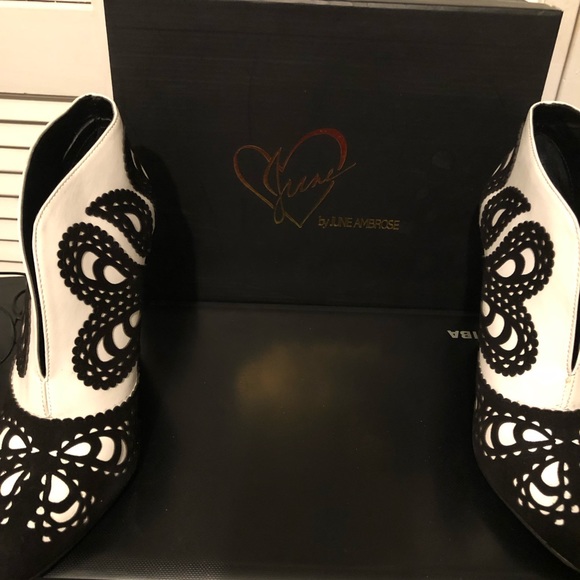 June Ambrose black/white bootie - Picture 5 of 5